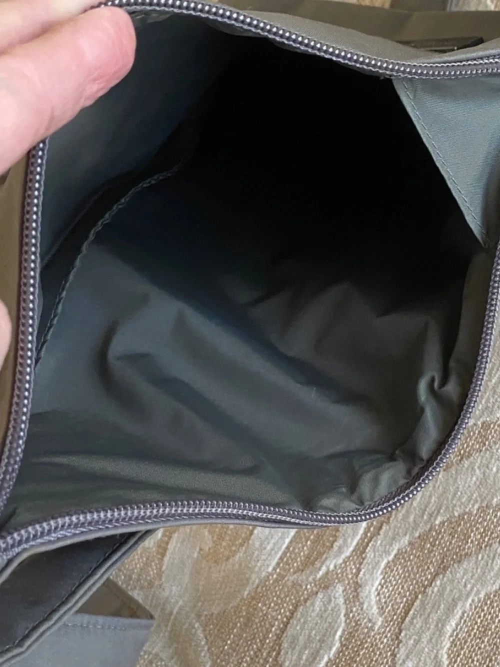 Vintage Giorgio Armani Parfums Gray Triangle Backpack Unisex Rare